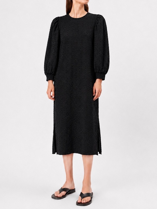 Minimum Dresses & Skirts - Minimum 100% Cotton Midi Dress Black EU 38 Minimalist Whimsigoth Dark Academia